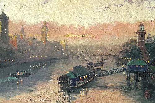 Thomas Kinkade London At Sunset